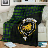 Campbell of Breadalbane Modern Tartan Crest Blanket Wave Style